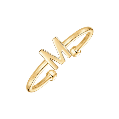 Justerbar Initial Ring "Chic"