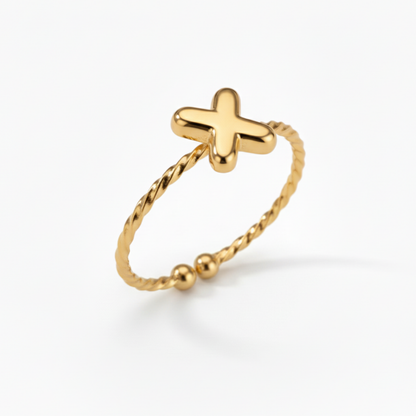 Justerbar Initial Ring "Minimalist"