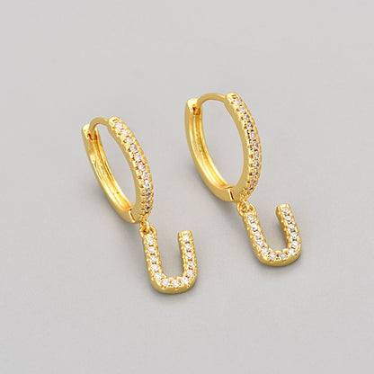 Initial øreringe "Crystal"