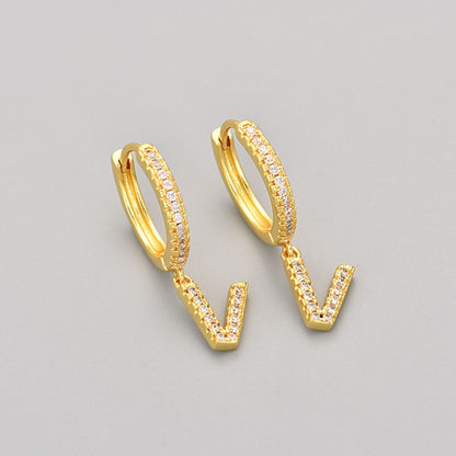 Initial øreringe "Crystal"