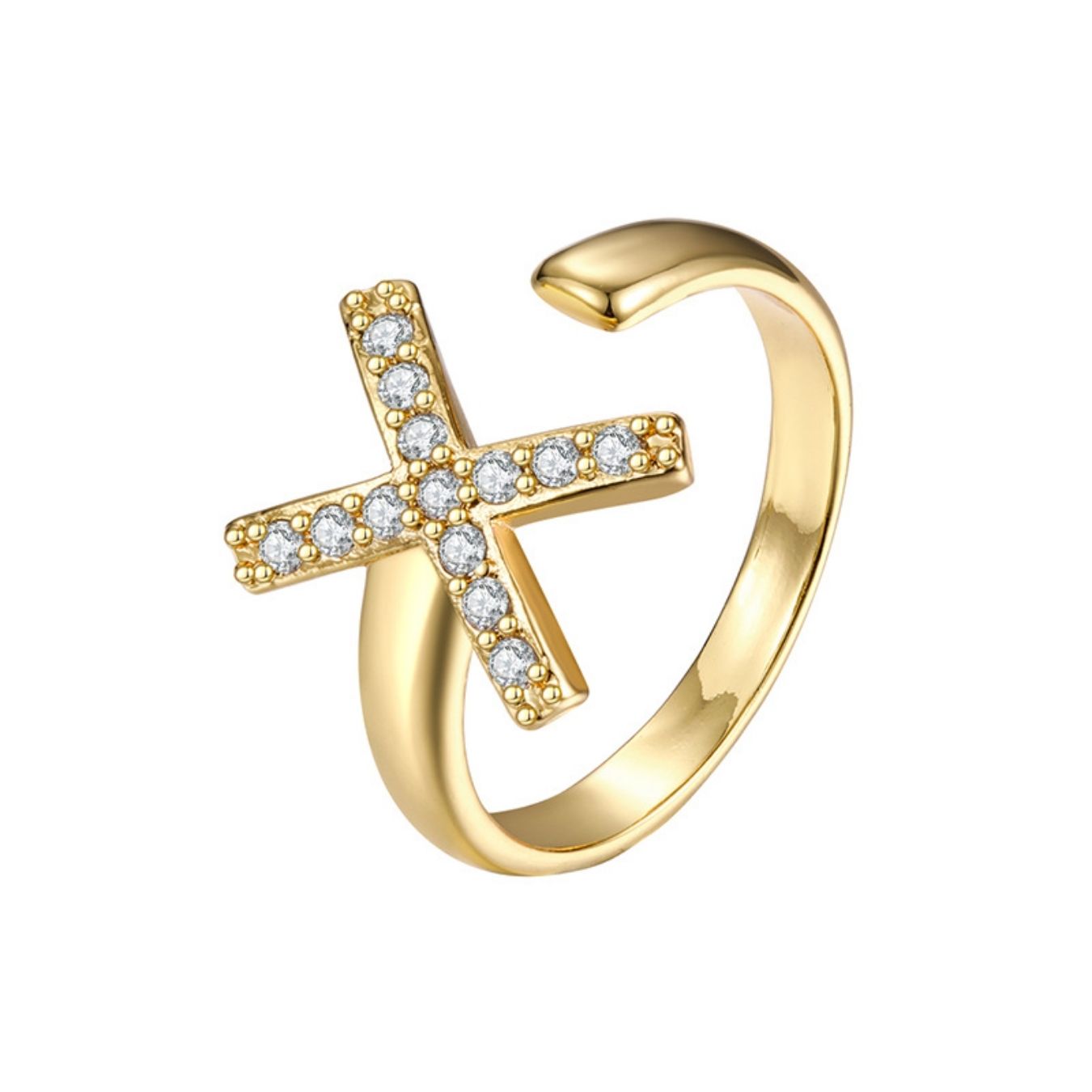 Justerbar Initial Ring "Twinkle"