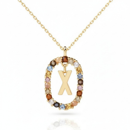 Initial Halskæde "Rainbow"