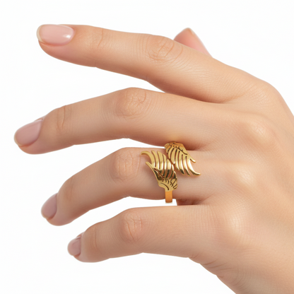 Justerbar ring "Angel wings"