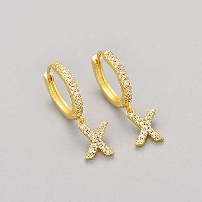 Initial øreringe "Crystal"