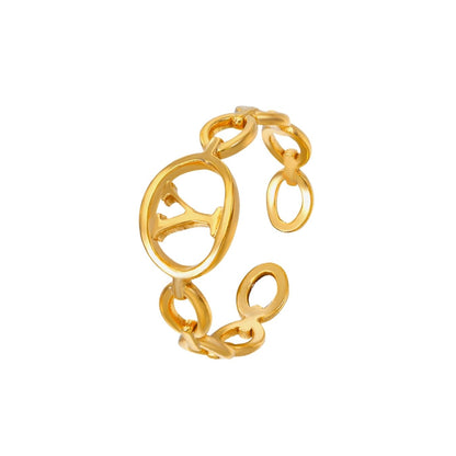 Justerbar Initial Ring "Embrace"