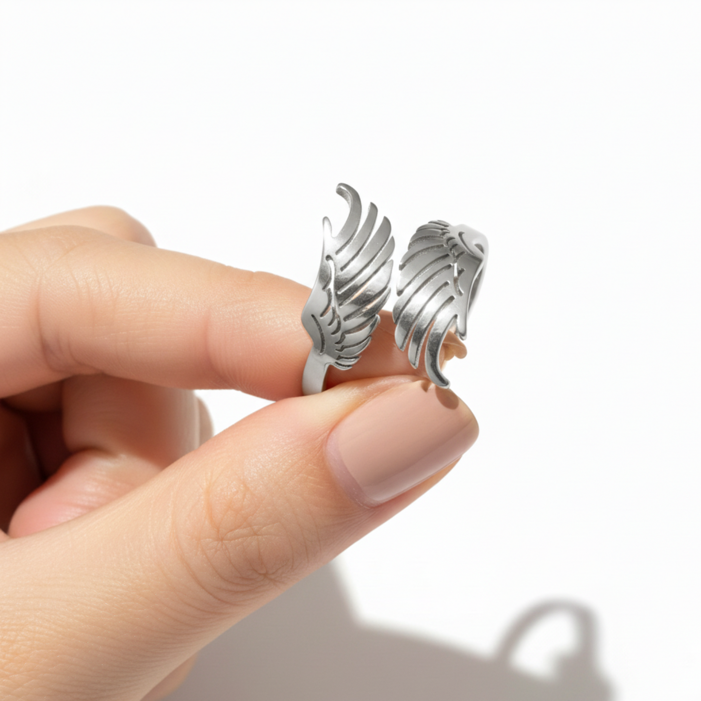 Justerbar ring "Angel wings"