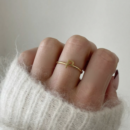 Justerbar Initial Ring "Chic"