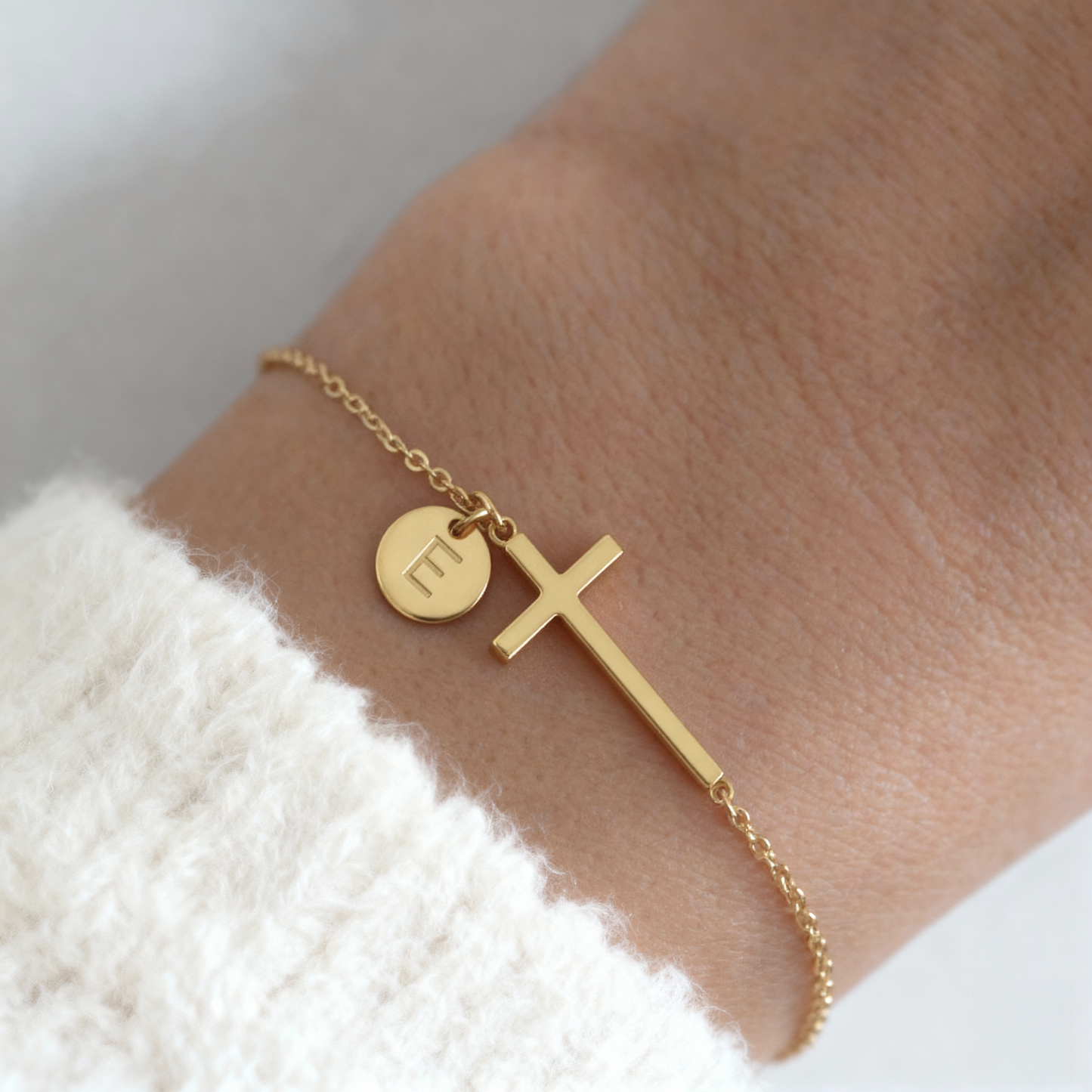 Initial Armbånd "Cross"