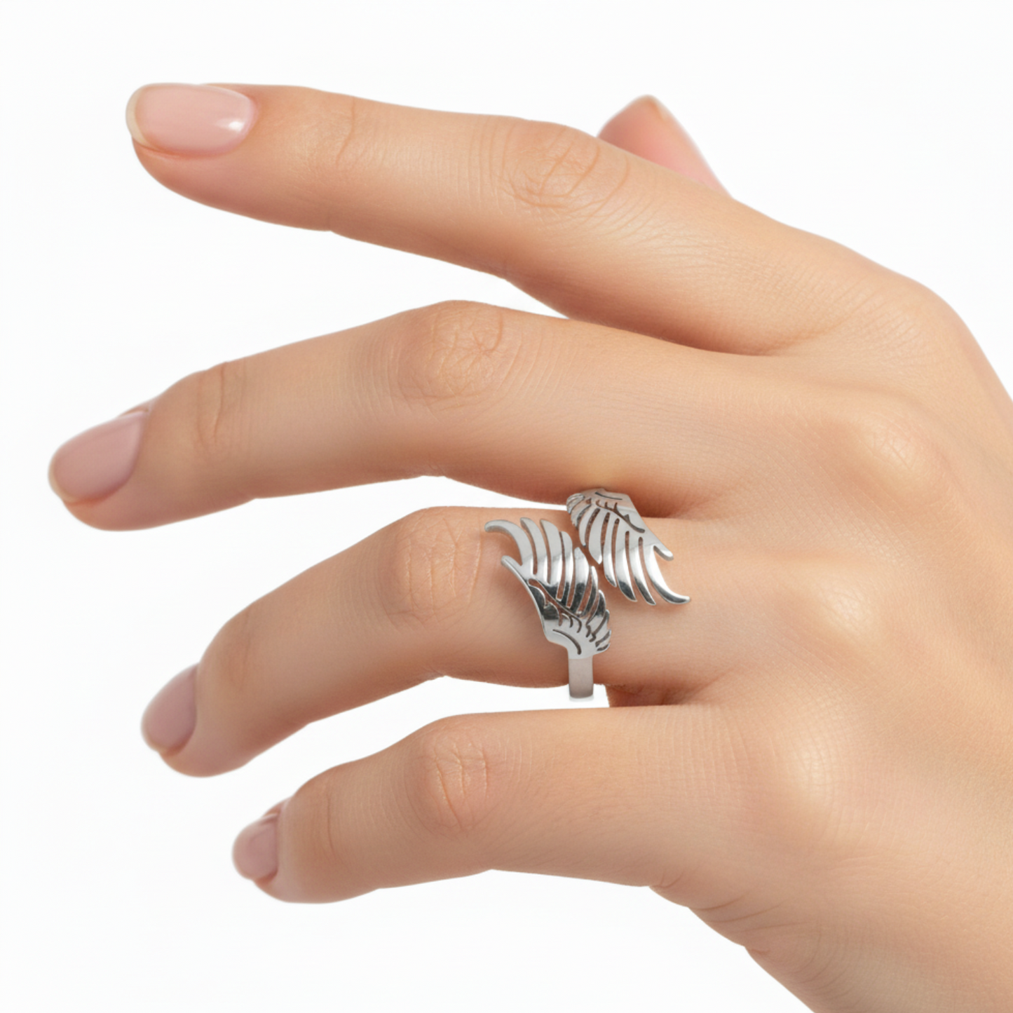 Justerbar ring "Angel wings"