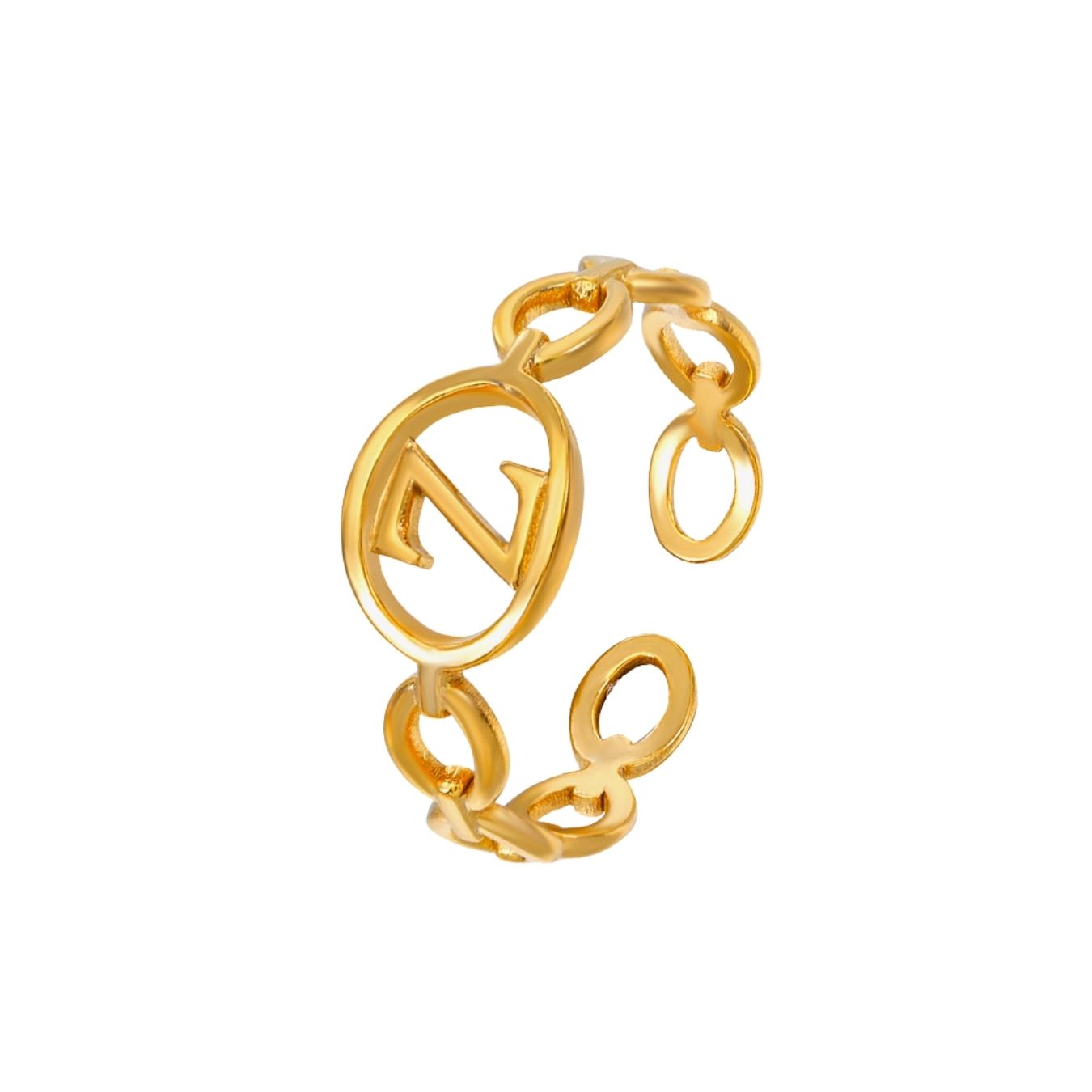 Justerbar Initial Ring "Embrace"