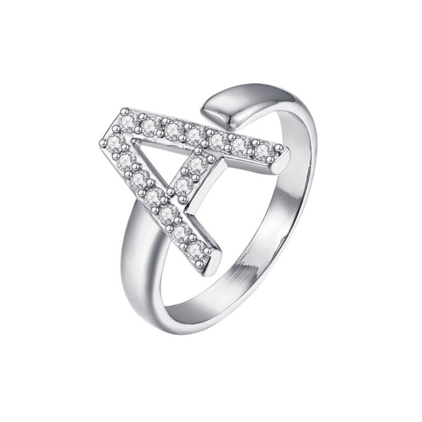 Justerbar Initial Ring "Twinkle"