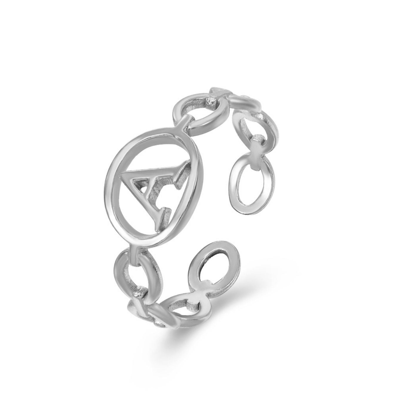 Justerbar Initial Ring "Embrace"