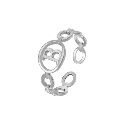 Justerbar Initial Ring "Embrace"