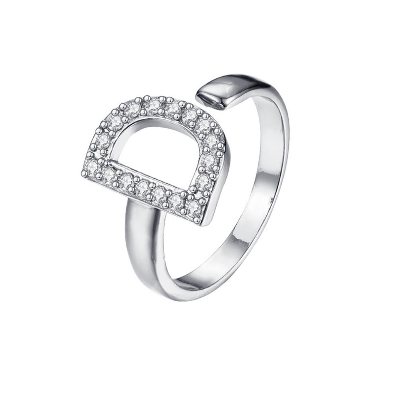 Justerbar Initial Ring "Twinkle"