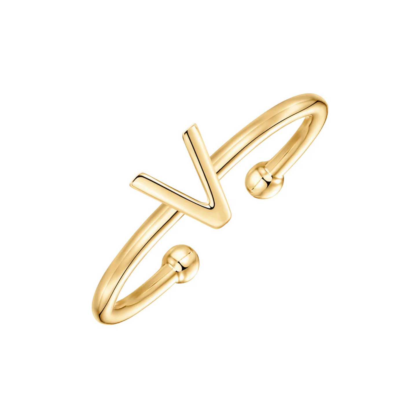 Justerbar Initial Ring "Chic"