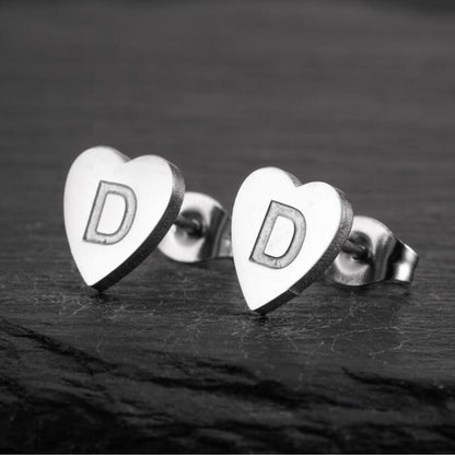 Initial Øreringe "Chic Heart"