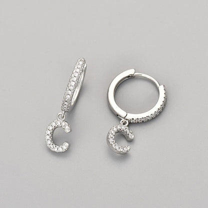 Initial øreringe "Crystal"