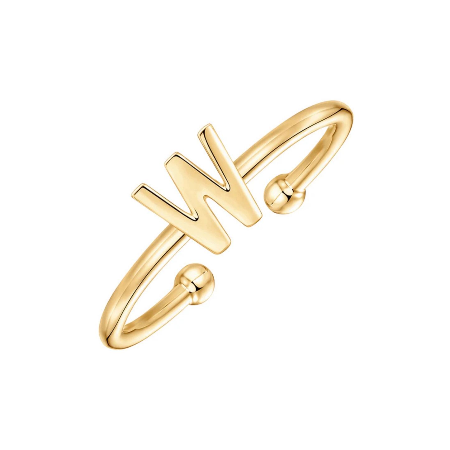 Justerbar Initial Ring "Chic"