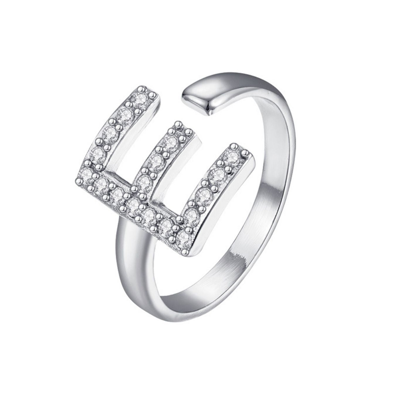 Justerbar Initial Ring "Twinkle"