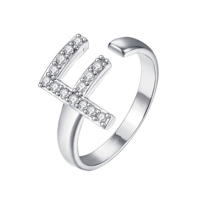 Justerbar Initial Ring "Twinkle"