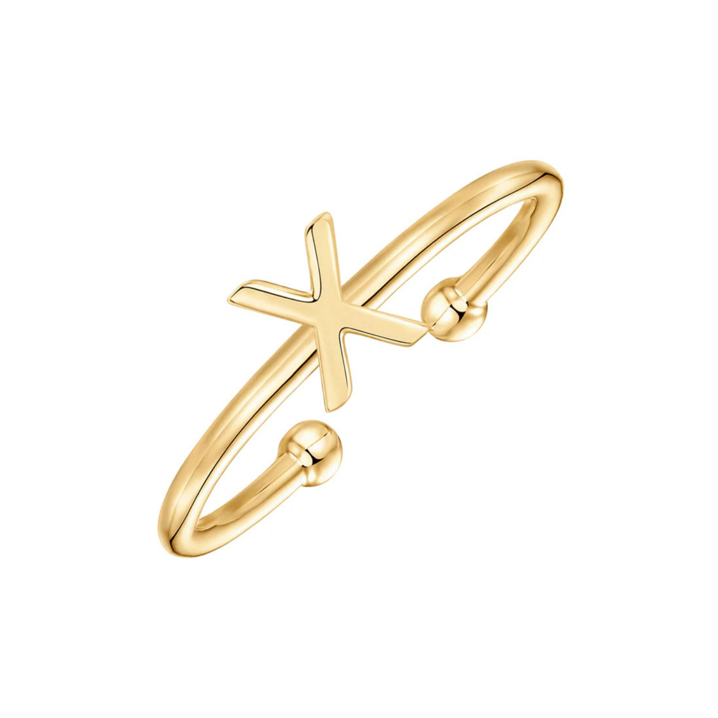 Justerbar Initial Ring "Chic"