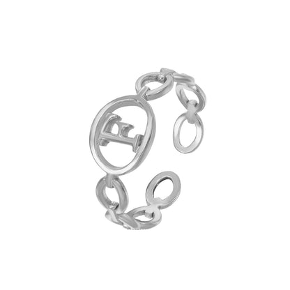 Justerbar Initial Ring "Embrace"