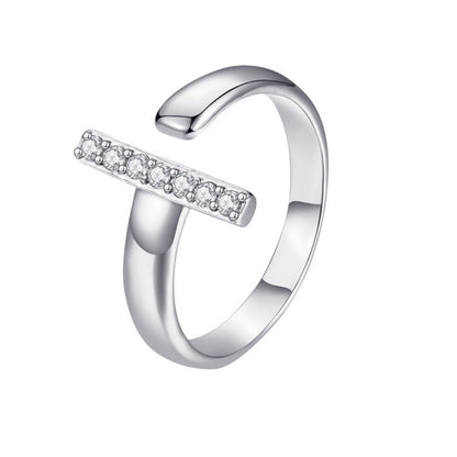 Justerbar Initial Ring "Twinkle"