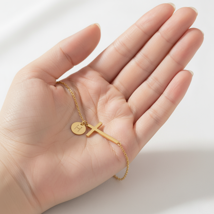 Initial Armbånd "Cross"