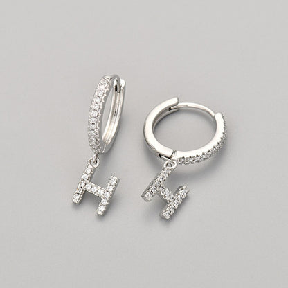 Initial øreringe "Crystal"