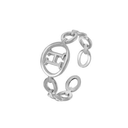 Justerbar Initial Ring "Embrace"