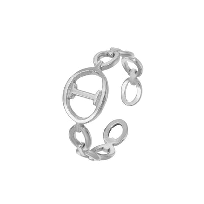 Justerbar Initial Ring "Embrace"