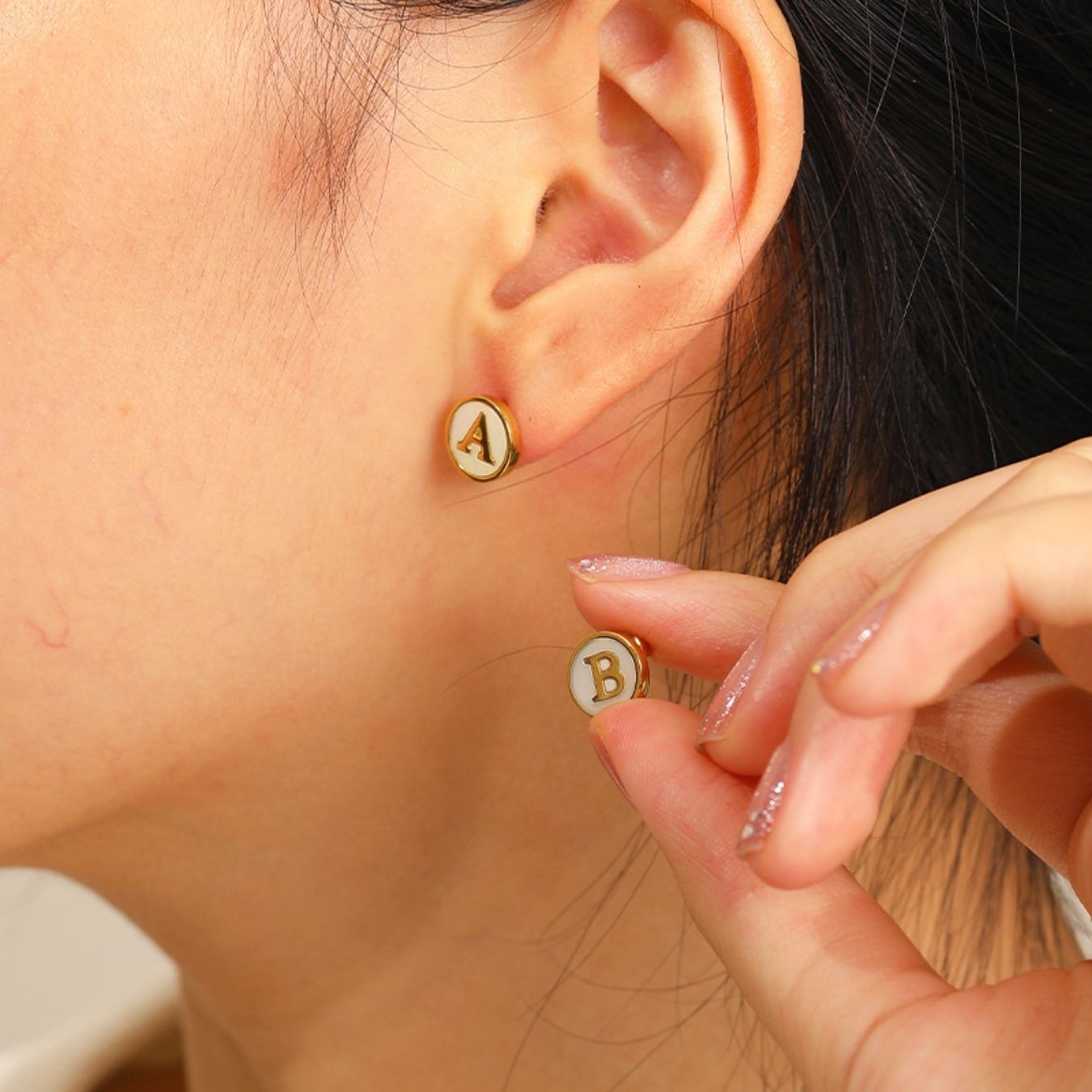 Initial Øreringe "Vintage"