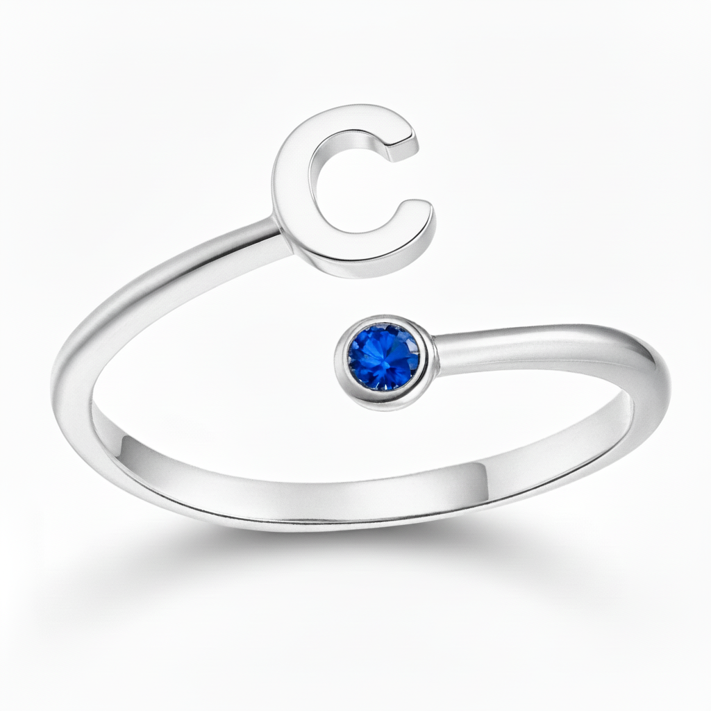 Justerbar Initial Ring "Essence"