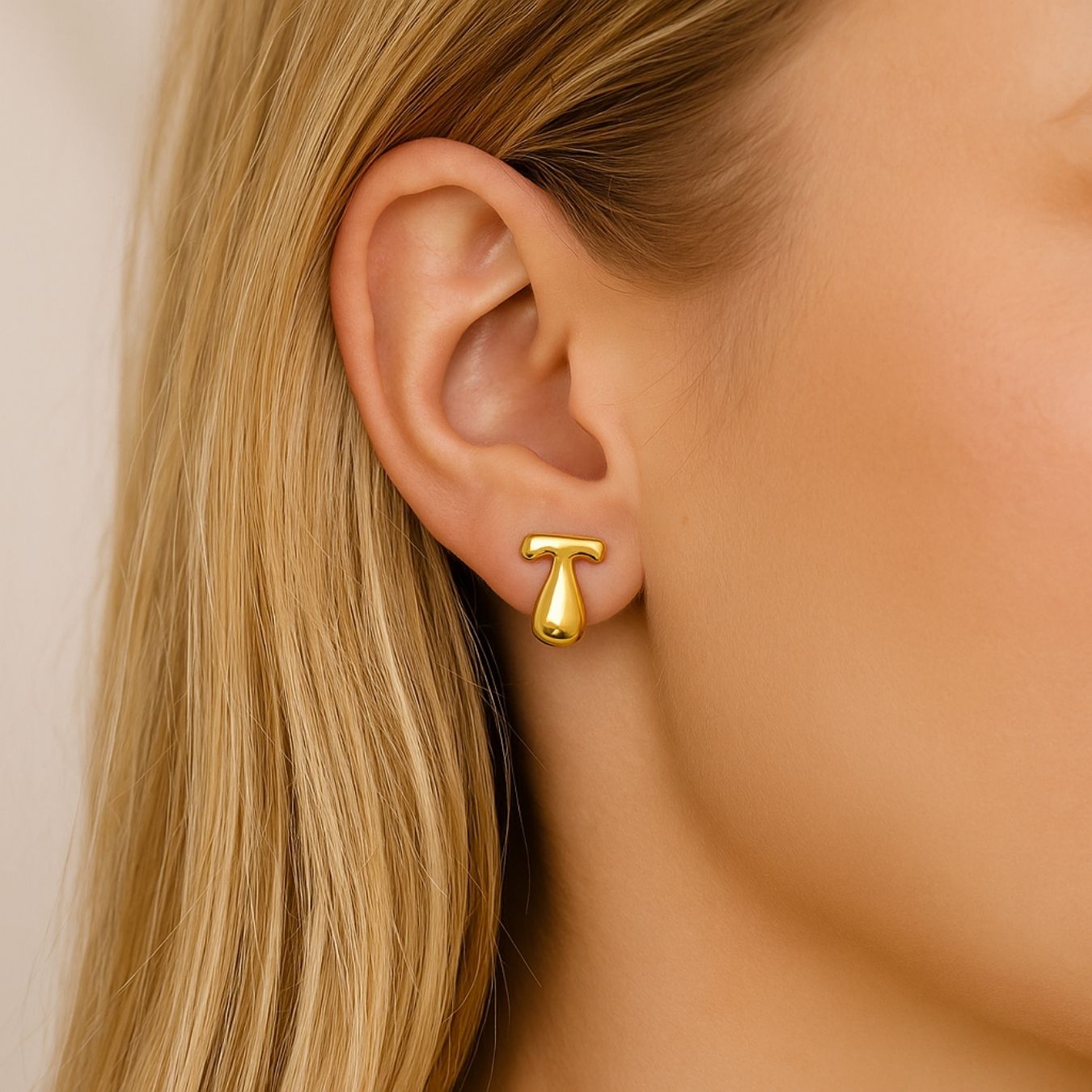 Initial øreringe "Luxe Bubble"