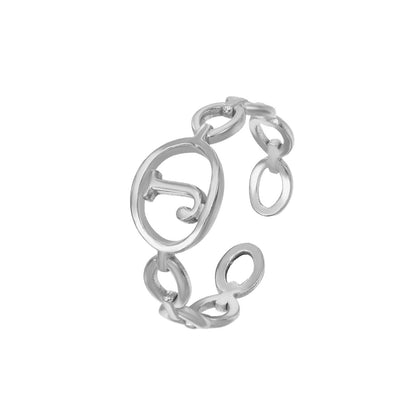 Justerbar Initial Ring "Embrace"