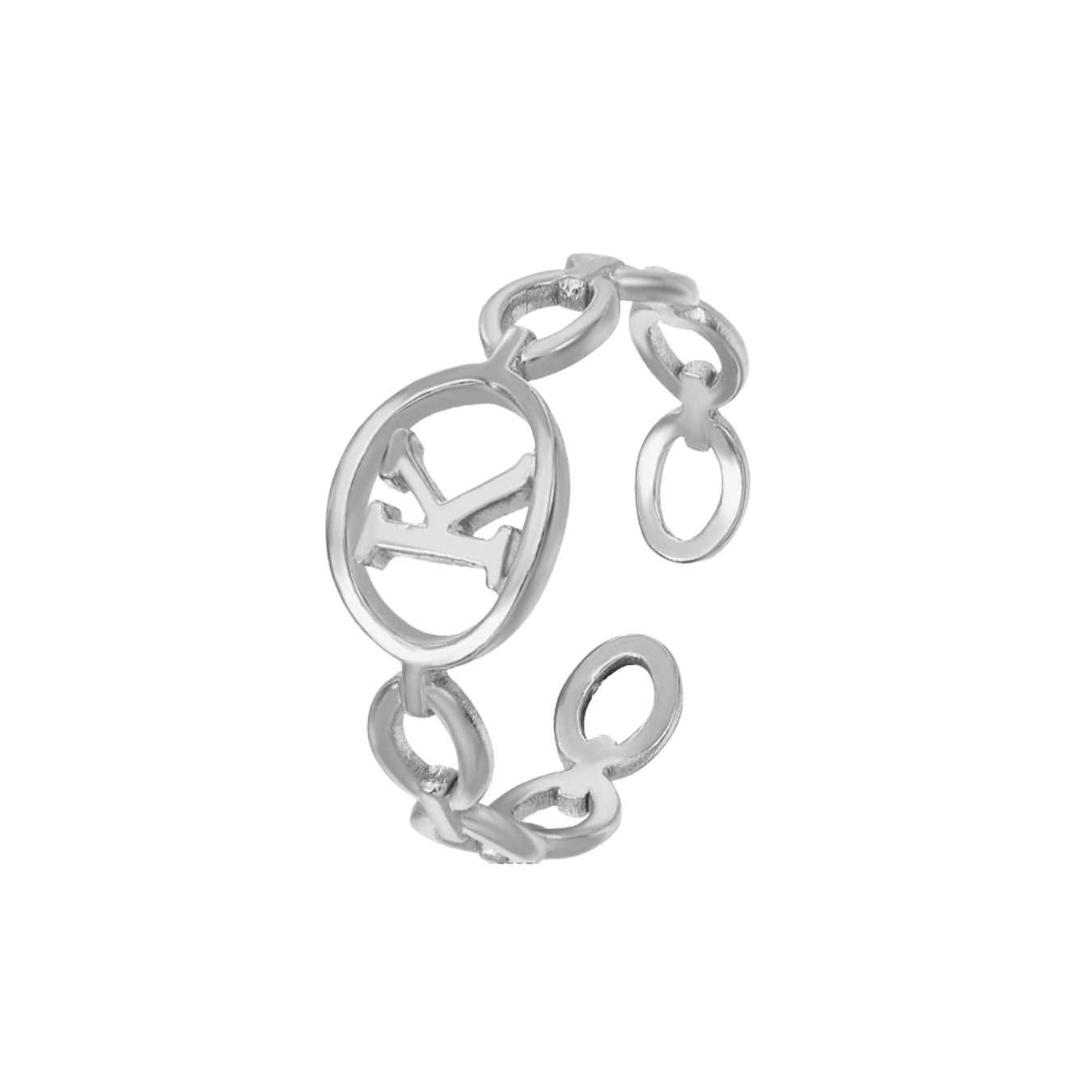 Justerbar Initial Ring "Embrace"