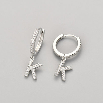 Initial øreringe "Crystal"