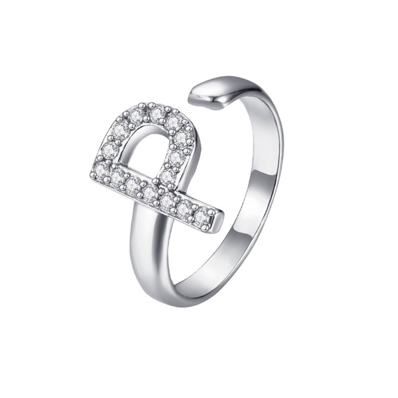 Justerbar Initial Ring "Twinkle"