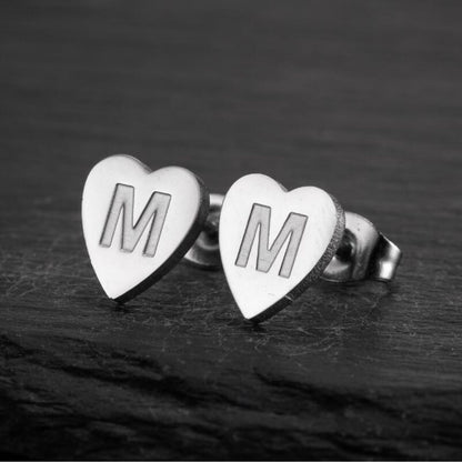 Initial Øreringe "Chic Heart"