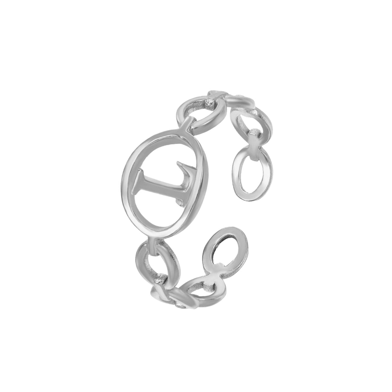 Justerbar Initial Ring "Embrace"