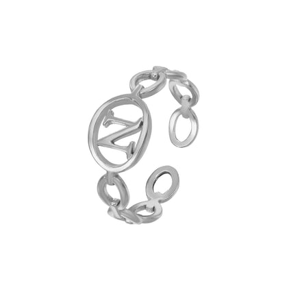 Justerbar Initial Ring "Embrace"