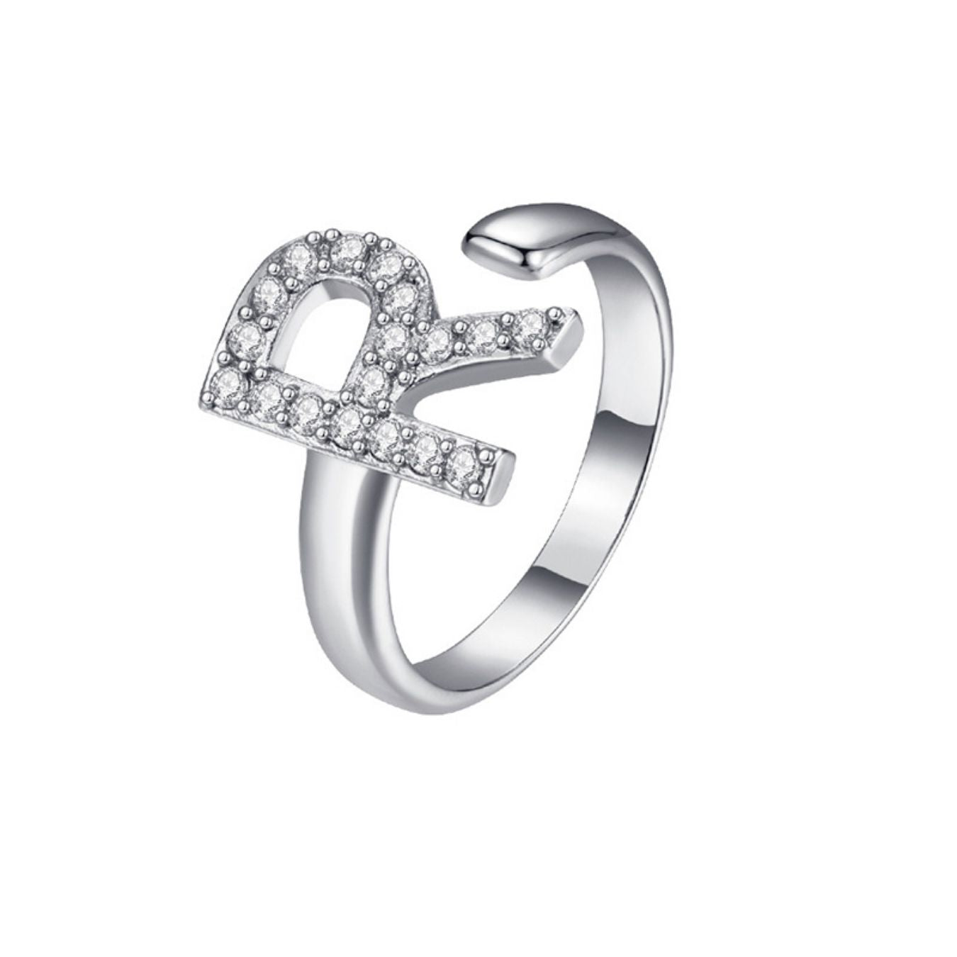Justerbar Initial Ring "Twinkle"