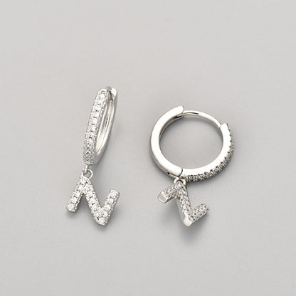 Initial øreringe "Crystal"