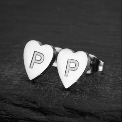 Initial Øreringe "Chic Heart"