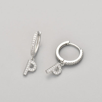 Initial øreringe "Crystal"