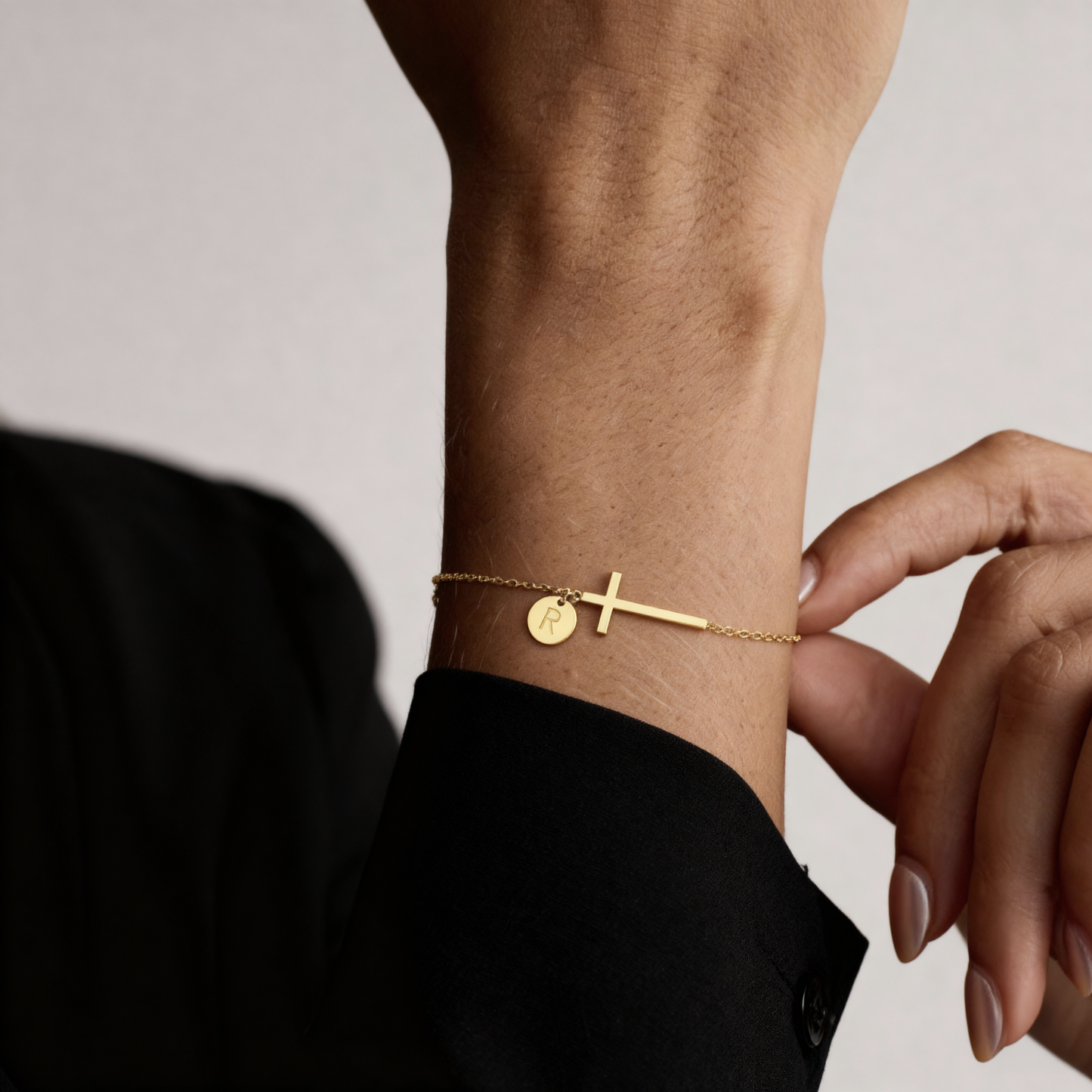 Initial Armbånd "Cross"