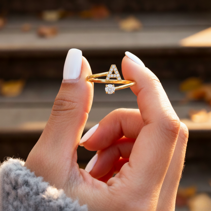 Justerbar Initial Ring "Classic"