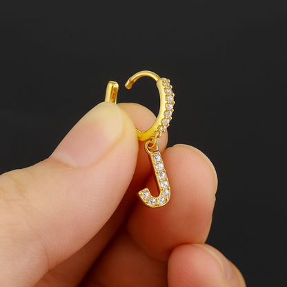 Initial øreringe "Crystal"