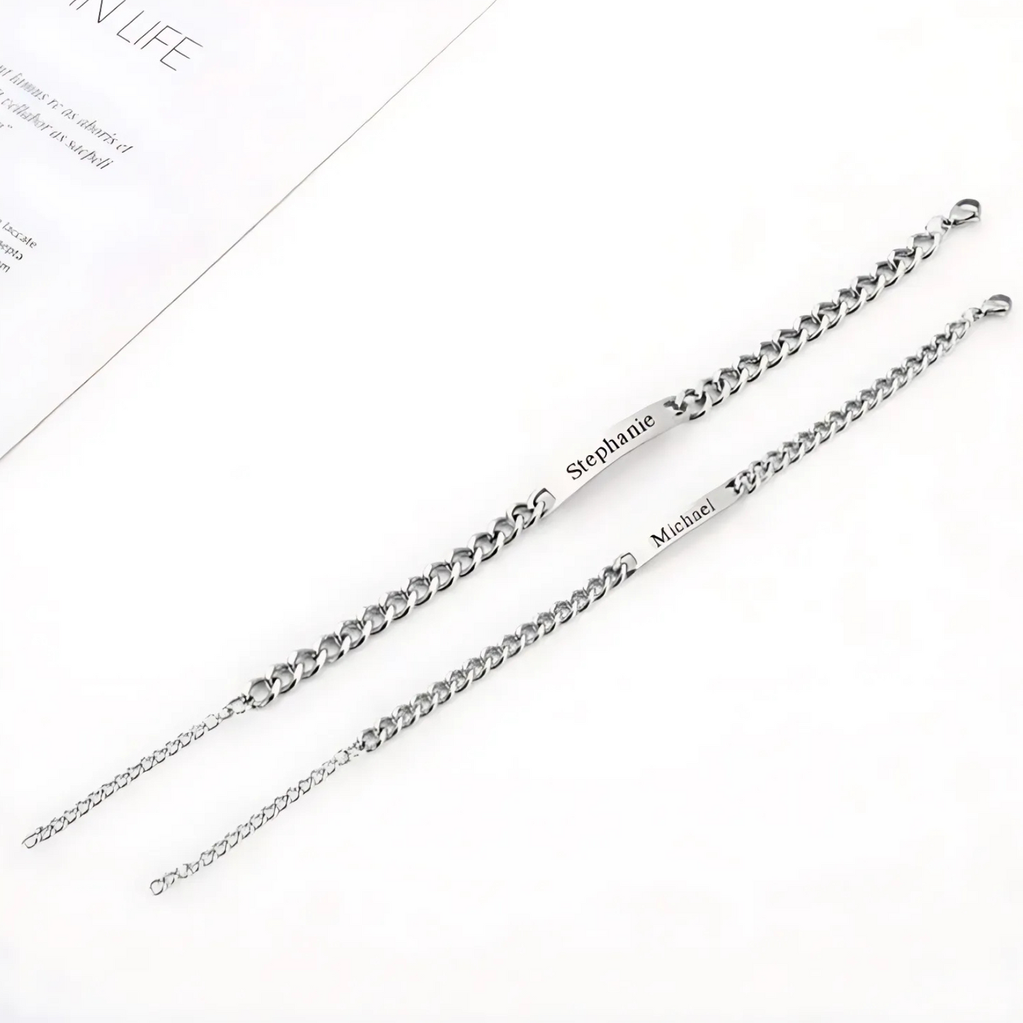 Overlegen armbåndssæt "Love Locked"