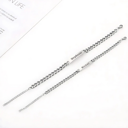 Overlegen armbåndssæt "Love Locked"